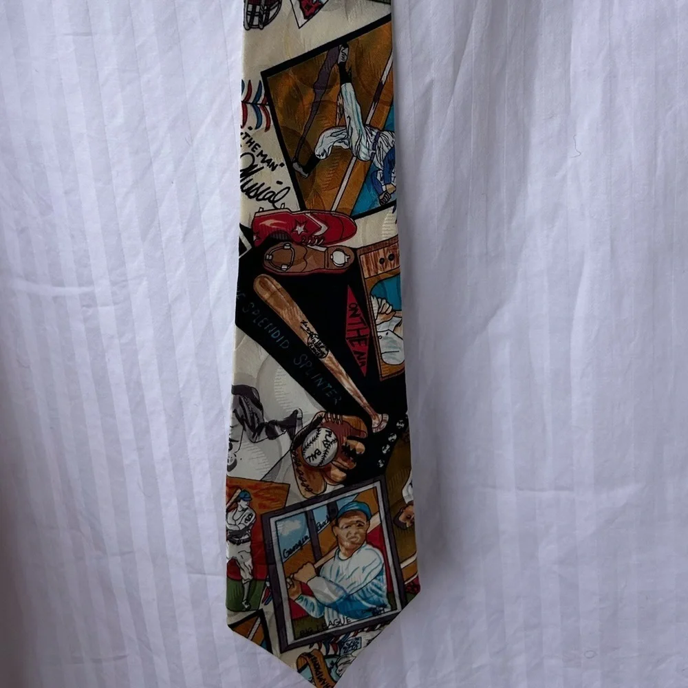 🏈⚾⛳️ Vintage 1990s Nicole Miller Silk Ties – Sports Print Set of 3